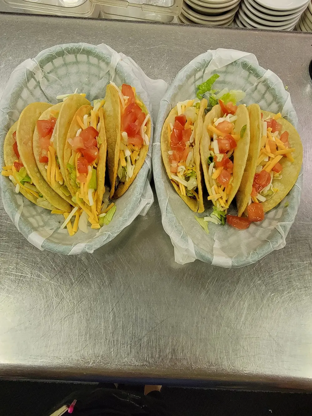 Tres tacos de carne asada
